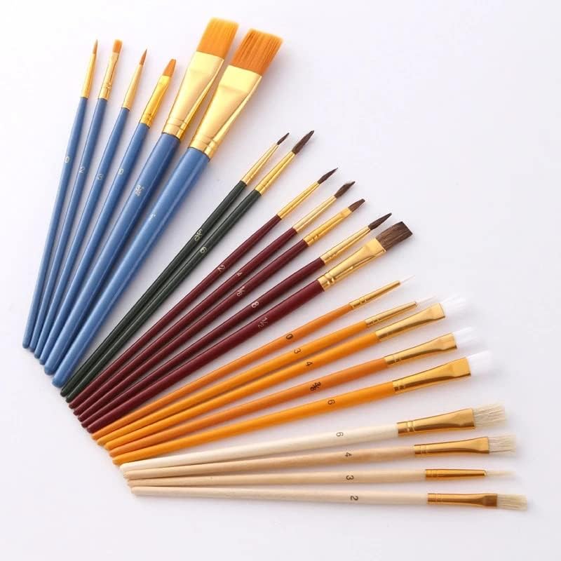XWWDP Profesyonel Naylon Saç Boya Fırçaları Kalem Yağı Akrilik Suluboya Çizim Boyama Fırça Kalemler Sanat Kırtasiye Malzemeleri