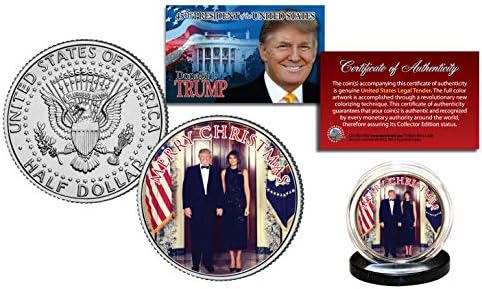 Donald & Melania Trump Resmi Beyaz Saray Noel Fotoğrafı JFK Yarım Dolar ABD Parası