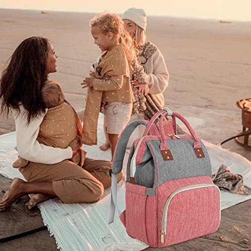 HABOPET Bebek bezi çantası Sırt Çantası Büyük Kapasiteli ve Yalıtımlı Cepli Çok Fonksiyonlu Bebek Çantası Anne/Baba için