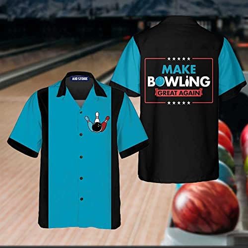 Bowlingi Tekrar Harika Yapın Bowling Hawaii Gömleği, Bowling Sevgilisi 8 için Komik Bowling Gömleği, Aloha Plaj Gömleği,