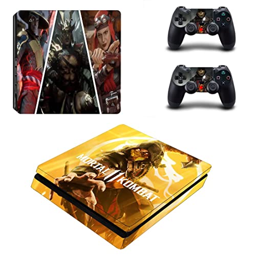 Oyun Mortal En Iyi Ninja Kombat PS4 veya PS5 Cilt Sticker PlayStation 4 veya 5 Konsolu ve 2 Kontrolörleri Çıkartması Vinil