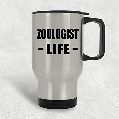 Designsify Zoolog Yaşam, Gümüş Seyahat kupa 14 oz Paslanmaz Çelik termos kupa, Hediyeler için Doğum Günü Yıldönümü Noel Noel