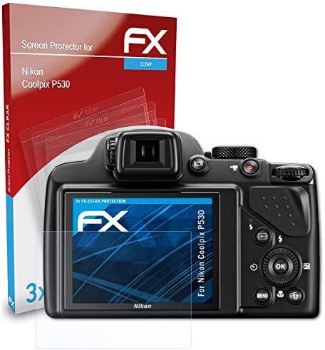 atFoliX Ekran koruyucu Film ile Uyumlu Nikon Coolpix P530 Ekran Koruyucu, Ultra Net FX koruyucu film (3X)