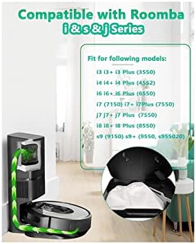 ZENFOCUS 16 Paket vakum torbaları iRobot Roomba i & s & j serisi ile uyumlu, iRobot Roomba i3+(3550) i4+(4552) i6+(6550)