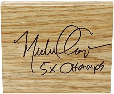 Michael Cooper, 5x Şampiyonlu 5x6 Zemin Parçası İmzaladı - NBA Döşeme Tahtaları