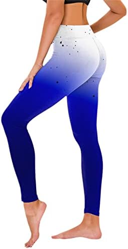 Kravat Boya Degrade Yoga Egzersiz Tayt Kadınlar için Yüksek Belli Tayt Ultra Yumuşak Fırçalanmış Streç Rahat Egzersiz fitness