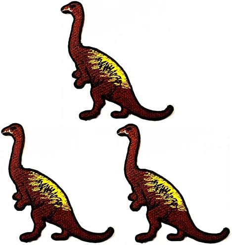 Kleenplus 3 adet. Dinozor Sevimli Demir on Yamalar Dinozor Tyrannosaurus Hayvan Karikatür Çocuk Moda Stil İşlemeli Motif