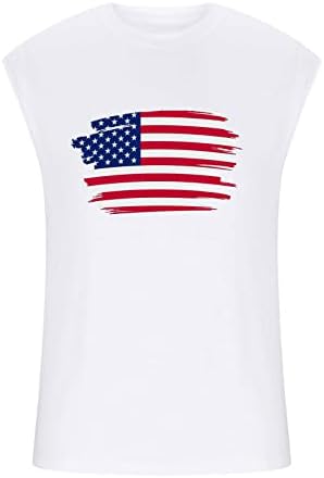 Amerikan Bayrağı Tankı Üstleri Erkekler için 2023 Vatansever Gömlek Vintage 4th Temmuz Moda Yelek Yaz Kolsuz Egzersiz Üstleri