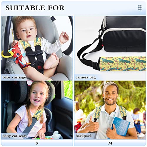 Tavuskuşu Araba Koltuğu Askı Kapakları Bebek Çocuklar için 2 ADET Araba Koltuğu Sapanlar Omuz Yastık Pedleri Koruyucu Araba