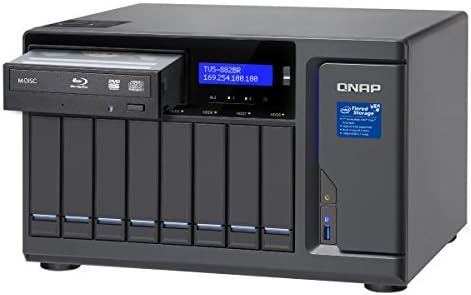 QNAP TVS-882BR-ı5-16G-US 1 Optik Sürücü Genişletme Yuvalı Ultra Yüksek Hızlı 8 Bölmeli NAS