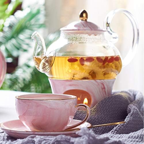 XWOZYDR Ebru porselen çay seti İskandinav Seramik çay bardağı Pot Candler Süzgeç Çiçek çaydanlık seti Cafe Kupa Teaware Kahve