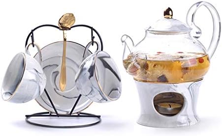 XWOZYDR Ebru porselen çay seti İskandinav Seramik çay bardağı Pot Candler Süzgeç Çiçek çaydanlık seti Cafe Kupa Teaware Kahve