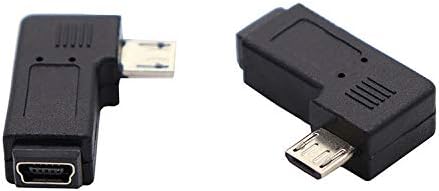 90 Derece Sağ Viraj Mikro Erkek Mini Kadın Mikro Erkek / Mini 5 P Kadın Sürüş Kaydedici Cep Telefonu Adaptörü