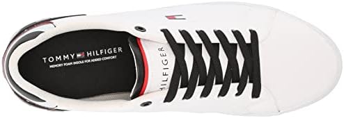Tommy Hilfiger Erkek REZZ Spor Ayakkabı, Beyaz / Siyah 141, 10,5