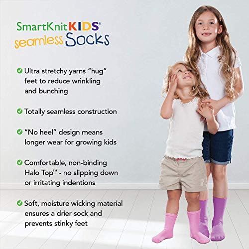 SmartKnitKİDS Compresso-T Derin Basınç Duyusal Sıkıştırma Fanila ve Dikişsiz Duyusal Dostu Hassasiyet Çorapları (Beyaz/Orta,
