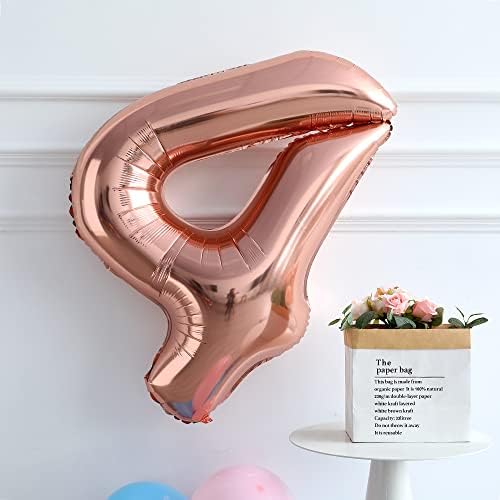 BALONAR 40 inç Jum 40th Gül Altın Folyo Balonlar Doğum Günü Partisi Malzemeleri, Yıldönümü Etkinlikleri Süslemeleri ve Mezuniyet
