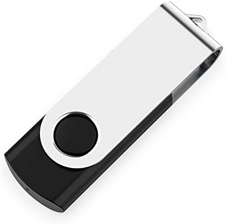 2 Paket 32GB USB Flash Sürücü USB 2.0 Başparmak Sürücüler Atlama Sürücü Katlama Depolama Bellek Çubuğu Döner Tasarım-Siyah