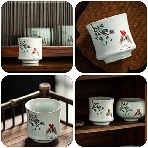 Hemoton Seramik Kahve kupa seti Seramik Kung Fu çay fincanları Çin çay bardağı Kahve Kupa Şarap Sake Bardak Su Bardağı Seramik