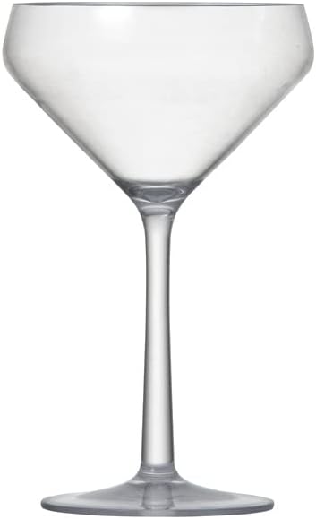 Fortessa D & V Tek Kopolyester Açık Drinkware Martini Bardağı, 6'lı Set