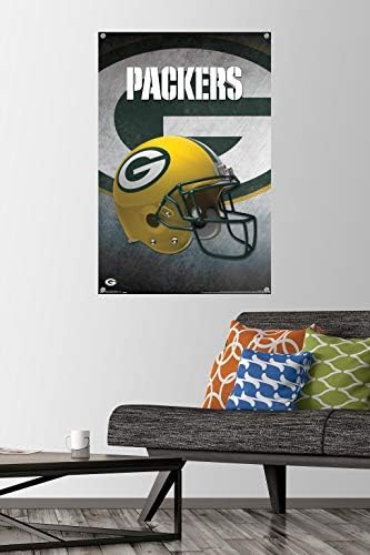 NFL Green Bay Packers - İtme Pimleri ile Kask 16 Duvar Posteri