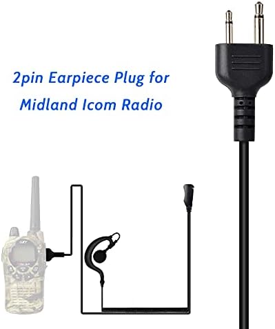 Yüksek kaliteli 2 Pin G-şekil mikrofonlu kulaklık Icom Radyolar için F3 F4 F10 H2 H6 J12 M5 U12 U16