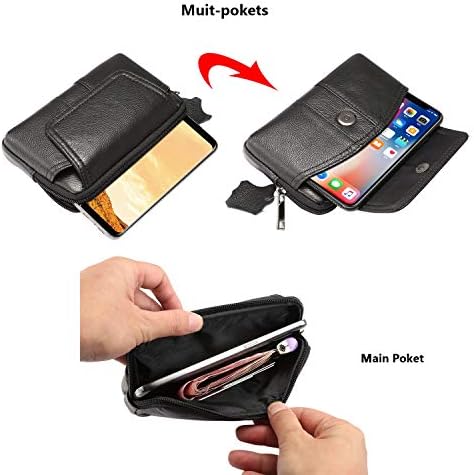 Telefon Kılıfı, Taşıma çantası Hakiki Deri kılıf çanta, Premium deri kemer Kılıfı ile Uyumlu iPhone 11 Pro Max / XS / X/8/7/6S
