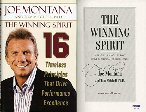 Joe Montana Kazanan Ruhu İMZALADI HC 16 SF 49ers Şampiyonu PSA / DNA İMZALI-Futbol Slabbed Vintage Kartlar