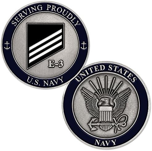 ABD Donanması Rütbesi E - 3 Beyaz Denizci Mücadelesi Coin