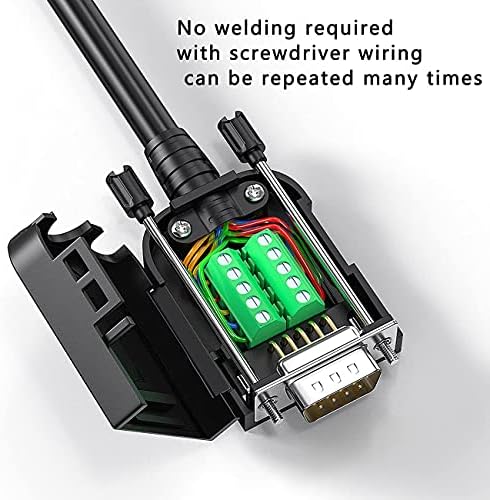 JUXINICE 2 ADET DB9 Dişi adaptörler, Kullanımı kolayedıy RS232 / 485 Seri Kablo, Lehim Gerektirmez Cıvata Somunlu DB9 Seri