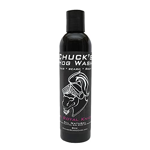 Chuck's Hog Wash-Tamamen Doğal Sakal ve Vücut Yıkama-Sörfçü Kokusu, 8 oz-Sakalınızı Her Zamankinden Daha Yumuşak Bırakır