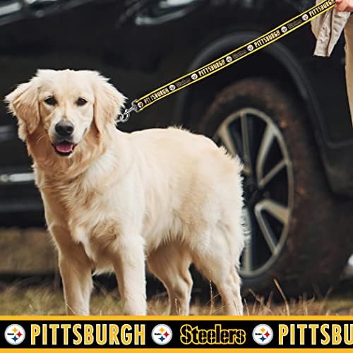 NFL evcil hayvan tasması Pittsburgh Steelers Köpek Tasması, Köpekler ve Kediler için Küçük Futbol Takımı Tasması. NFL tarafından