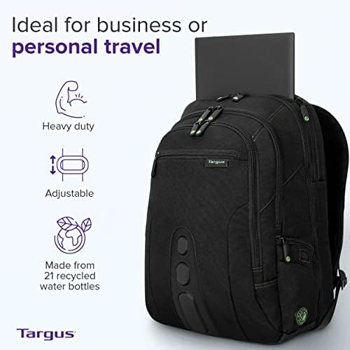 17 inç Dizüstü Bilgisayarlar için Targus Seyahat Laptop Sırt Çantası, TSA Kontrol Noktası Dostu Seyahat Sırt Çantası Taşımak