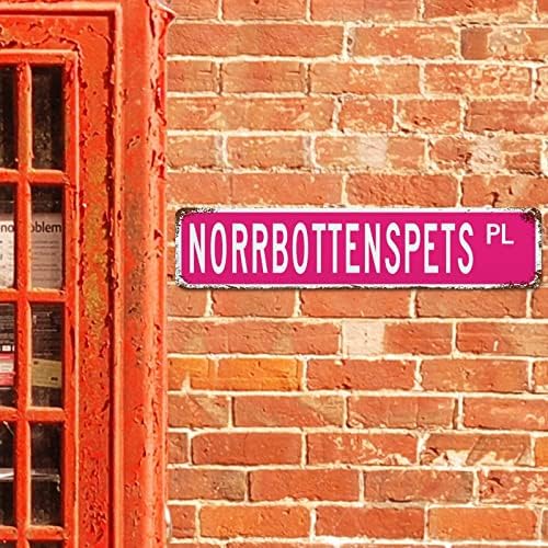 Norrbottenspets Özel Sokak İşareti Metal İşaretleri Norrbottenspets Dekor Hediye Norrbottenspets Sevgilisi Hayvan Rustik