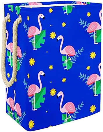 Inhomer Mavi Flamingo Büyük çamaşır sepeti Su Geçirmez Katlanabilir Giysi Sepeti Sepet Giyim Oyuncak Organizatör, ev Dekor