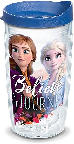 Tervis Disney Dondurulmuş 2 Anna Elsa Yolculuk BPA Ücretsiz Yalıtımlı seyahat bardağı ile Wrap & Kapak, 10 oz Dalgalı-Tritan,