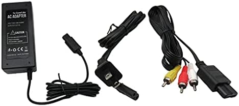 eStarpro Yeni AC Adaptör Güç Kaynağı ve AV kablo kordonu (Nintendo Gamecube için) Yeni GC Şarj Cihazı Lot