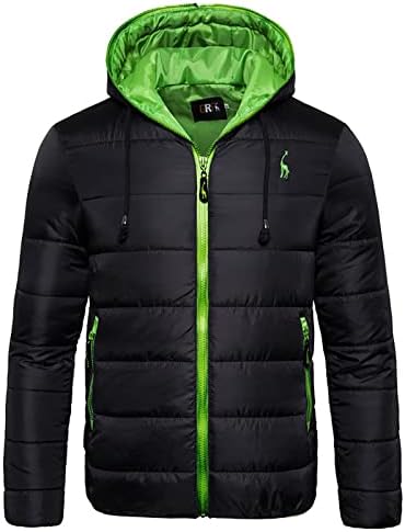 FSAHJKEE Su Geçirmez Ceket Erkekler, 2022 Soğuk Kışlık Mont Rahat Kalın Softshell balon ceket ağırlık Ter Fermuar yağmurluklar