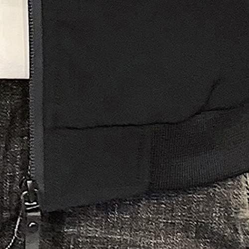 Maiyifu-GJ erkek Tam Zip Bombacı Ceket Rahat Hafif Aktif Rüzgarlık Bahar Sonbahar İnce Rüzgar Geçirmez Ceket Dış Giyim (Siyah,