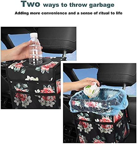 Araba çöp kutusu Sızdırmaz Araba çöp kutusu SUV Ön Koltuk için kapaklı Su geçirmez Araba çöp kutusu Kafalık için Çok Amaçlı