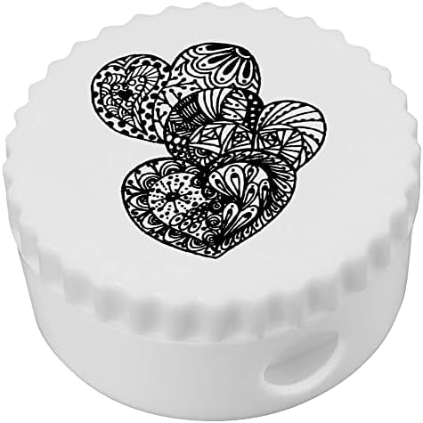 Azeeda 'Desenli Kalpler' Kompakt Kalemtıraş (PS00033179)