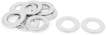 X-DREE 10 adet Gümüş Ton 304 yassı paslanmaz çelik Yıkayıcı 3/4 Vidalar Cıvata(10 adet Gümüş Ton 304 Arandela plana de acero