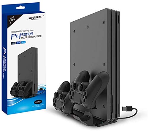 Dikey stant için PS4 İnce / Pro / Düzenli Konsol, Denetleyici şarj istasyonu Playstation 4 için led ışık, çifte şarj makinesi