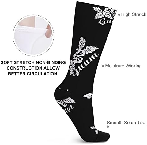 WEEDKEYCAT ebegümeci Çiçekleri Guam Ekip Çorap Yenilik Komik Baskı Grafik Rahat Orta Kalınlıkta İlkbahar Sonbahar ve Kış