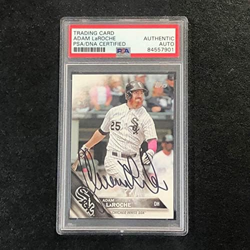 Topps Serisi Bir 131 Adam LaRoche İmzalı Kart PSA Slabbed Otomatik Beyaz Sox-Beyzbol Slabbed İmzalı Kartlar