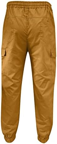 Giyim Erkekler Tüm Sezon Fit Pantolon Rahat Tüm Düz Renk Fermuarlı Cebi Pantolon Moda Tulum Plaj Cepler Pantolon