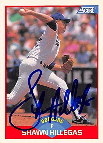 İmza Deposu 157209 Shawn Hillegas İmzalı Beyzbol Kartı-Los Angeles Dodgers 1989 Puanı-No. 488