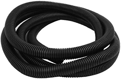 X-DREE Siyah Plastik 25mm x 21mm Esnek Oluklu Boru Boru Hortum Borusu 3 Metre Uzunluğunda (Tubo flessibile di tubo flessibile