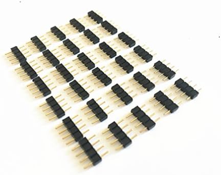 HUALAND 10 adet 10mm 4-pin T Şekli 3 Uçlu dişi konnektör LED RGB 5050 Esnek Şerit ışık (T Şekli)