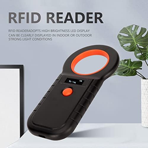 Pet Mikroçip Tarayıcı, Hayvan Yönetimi için Taşınabilir El RFID Okuyucu LED Ekran (Siyah)