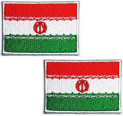 Kleenplus 2 adet. 1. 2X1. 7 İNÇ. İran Bayrağı Yamalar DIY Ceket T-Shirt Kot Şapka Kostüm Amblemi Askeri Taktik Ülke Ulusal